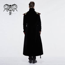 Load image into Gallery viewer, CT11801 Gothic jacquard black stand collar embroidery men long coat