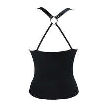 Load image into Gallery viewer, TT105 sexy women punk metallic inverted pentagram cotton vest with chains