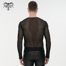Load image into Gallery viewer, TT19801 Diamond-shaped net basic style long sleeves men t-shirts