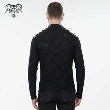 Load image into Gallery viewer, TT217 Autumn and Winter textured turtleneck punk black men T-shirt