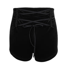 Load image into Gallery viewer, PT169 Gothic Stretch Velvet Women's High Waist Shorts