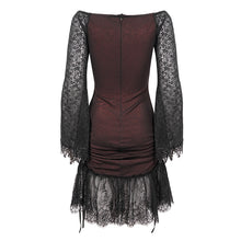 Load image into Gallery viewer, SKT164 Gothic Dark Red Daily Dress