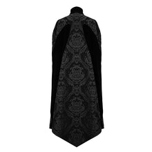 Load image into Gallery viewer, CT120 Chain pendant short front and long back black men long gothic cloak