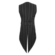 Load image into Gallery viewer, WT06601 Striped Removable Swallowtail Men's Vest