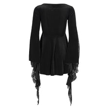 Load image into Gallery viewer, ETT027 Beaded collar lace appliqued Floral hip covered T-Shirt