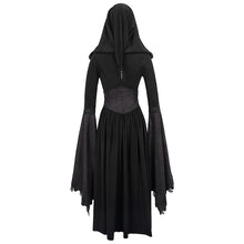 Load image into Gallery viewer, CT070 Gothic pointed hat velveteen floral lady tunic voluminous skirt coats