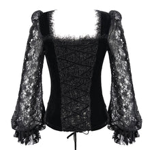 Load image into Gallery viewer, ETT023 Cross-shaped appliqued knitted T-shirt