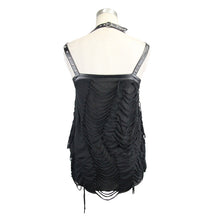 Load image into Gallery viewer, TT063 Summer lace up shoulder nailed leather loops punk women halter vest