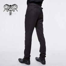 Load image into Gallery viewer, PT095 Gothic wedding men high waist slim fit jacquard western style trousers