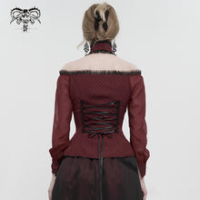 Load image into Gallery viewer, SHT09502 Red Off shoulder Lolita blouse