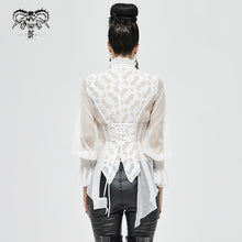 Load image into Gallery viewer, SHT06802 white Gothic Chiffon Blouse