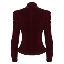Load image into Gallery viewer, CT19302 women wine gothic short coat