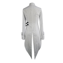 Load image into Gallery viewer, SHT037 everyday asymmetric white punk women cotton long blouse with dovetail
