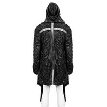 Load image into Gallery viewer, CT177 Decadent Gothic Cross Ragged Knit Men's Hooded Jacket