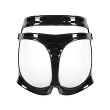Load image into Gallery viewer, SX020 Punk patent leather sexy open hip short leather pants