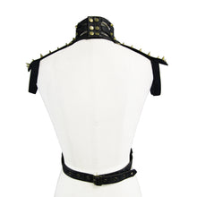 Load image into Gallery viewer, AS02802 Women spiked accessories punk body harness with hollow out neckline