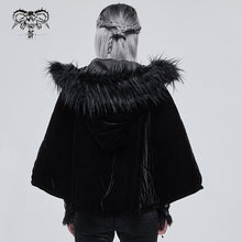 Load image into Gallery viewer, CA02901 Quilted black velvet shawl
