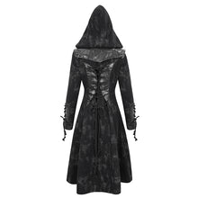 Load image into Gallery viewer, CT202 Women Punk Irregular Pattern Print Long Trench Coat