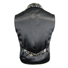 Load image into Gallery viewer, WT012 movies and TV costume gothic pattern palace black and silver printed jacquard men vest