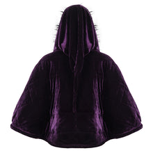 Load image into Gallery viewer, CA02902 Quilted purple velvet shawl