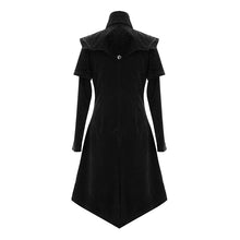 Load image into Gallery viewer, CT13401 Hand-embroidered cape collar black velveteen gothic coat for men