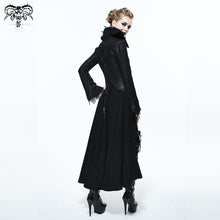 Load image into Gallery viewer, CT07301 Black floral dark pattern embroidered women dress coat