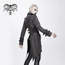 Load image into Gallery viewer, CT131 five-pointed star spiked zipper up punk mesh women coat with loops