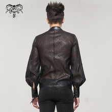 Load image into Gallery viewer, SHT085 Punk tree-grain see-through shirt