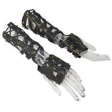 Load image into Gallery viewer, GE016 Steampunk strap leather gloves