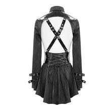 Load image into Gallery viewer, SHT039 Sexy women hollow out design fetish leather dress shirts with straps
