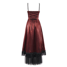Load image into Gallery viewer, SKT11302 red Gothic tube top layered full dress