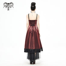 Load image into Gallery viewer, SKT11302 red Gothic tube top layered full dress