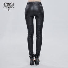 Load image into Gallery viewer, PT157 Gothic velvet printed basic style black women leather leggings