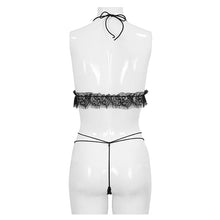 Load image into Gallery viewer, SX007 Devil Fashion Gothic hot girls black lace sexy lingerie set