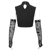 Load image into Gallery viewer, TT182 Fake two-piece small stand-up collar super short vest (with sleeves)