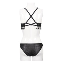 Load image into Gallery viewer, SST014 Tassel Gothic Swimsuit Set