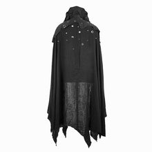 Load image into Gallery viewer, CA017 Gothic noble count darkness high neck cotton and linen tattered cloak