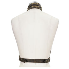 Load image into Gallery viewer, AS065 steampunk accessories brown women distressed body harness with chains