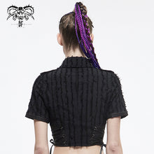 Load image into Gallery viewer, SHT065 Vertical Tattered Military Uniform Short Blouse