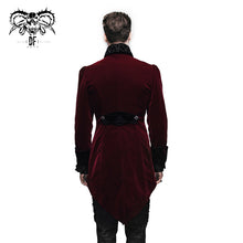 Load image into Gallery viewer, CT02202 devil fashion gothic formal party turn down collar wine men swallowtail coats