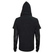 Load image into Gallery viewer, TT202 Men circuit diagram printed turtleneck face covered hooded t-shirt