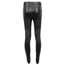 Load image into Gallery viewer, PT202 Queen Flocked laced up Goth Leggings
