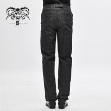 Load image into Gallery viewer, PT116 party dress up fancy costume Gothic patterned men black trousers