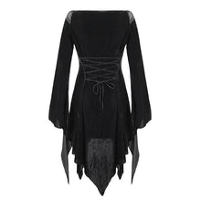 Load image into Gallery viewer, SKT121 flat shoulder deep V daily life gothic dress