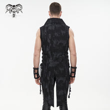 Load image into Gallery viewer, WT068 Irregular Pattern Men's Punk Swallowtail Vest