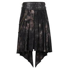 Load image into Gallery viewer, SKT142 Punk corduroy tie-dye men skirt