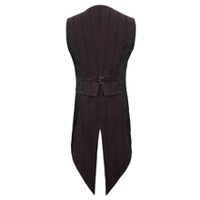Load image into Gallery viewer, WT06602 RED Striped Removable Swallowtail Men's Vest