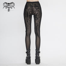 Load image into Gallery viewer, PT141 Cyberpunk circuit diagram flocking stretch mesh leggings