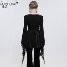 Load image into Gallery viewer, ETT027 Beaded collar lace appliqued Floral hip covered T-Shirt