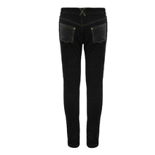 Load image into Gallery viewer, PT10402 steampunk rock bronze fitted leather men trousers with cross